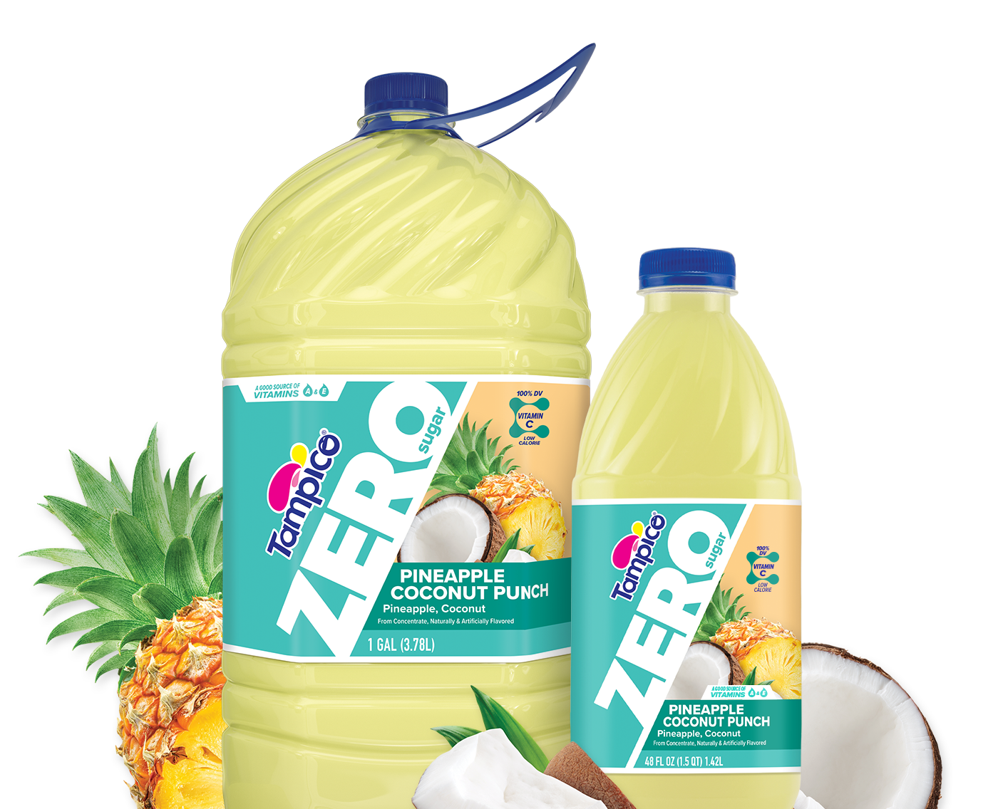 Tampico Zero Pineapple Coconut Punch Bottls